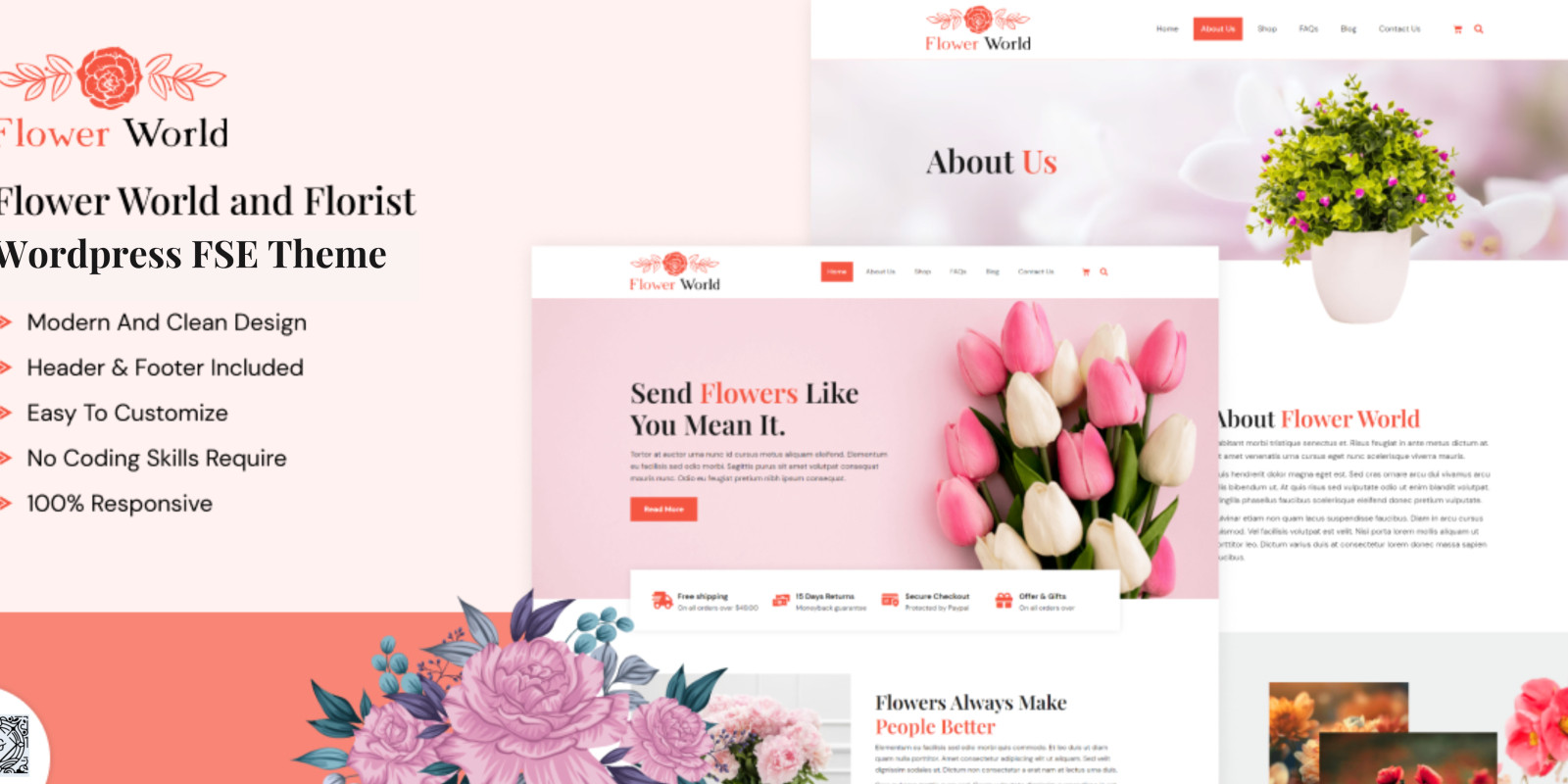 Flower World - Flower Shop and Florist WordPress